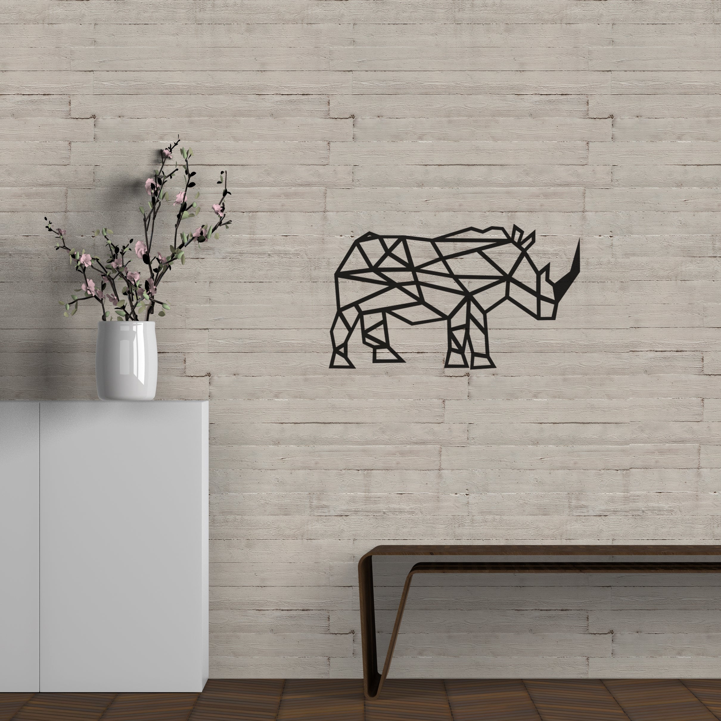 Gergedan Ahşap Tablo